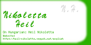 nikoletta heil business card